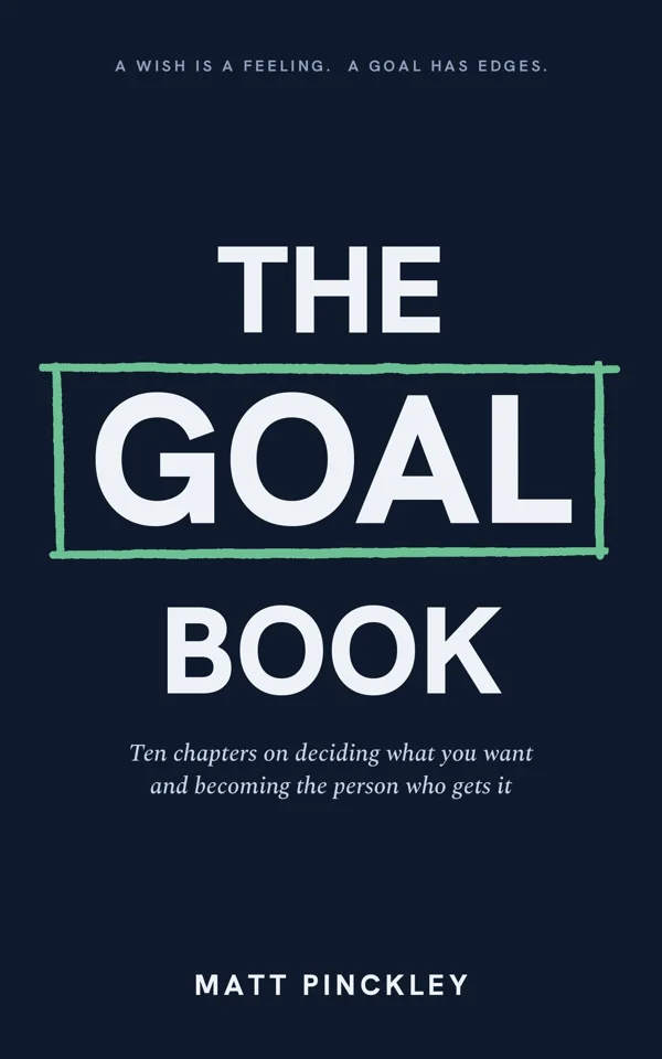 The cover of The Goal Book by Matt Pinckley.